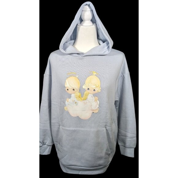 Precious Moments Angel Light Blue Super Soft Oversized Hoodie Size Small - Picture 1 of 10
